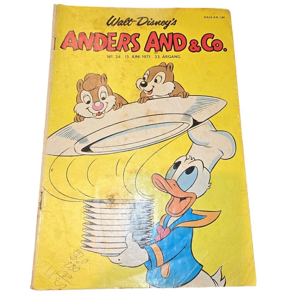Walt Disneys Anders And & Co Donald Duck Comic No 24 June 1971 Danish Issue BA23